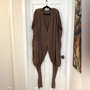 Vintage 1980 Norma Kamali sleeveless jumpsuit.